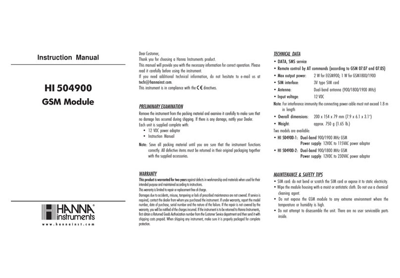 Hanna Instruments HI 504900 instruction manual