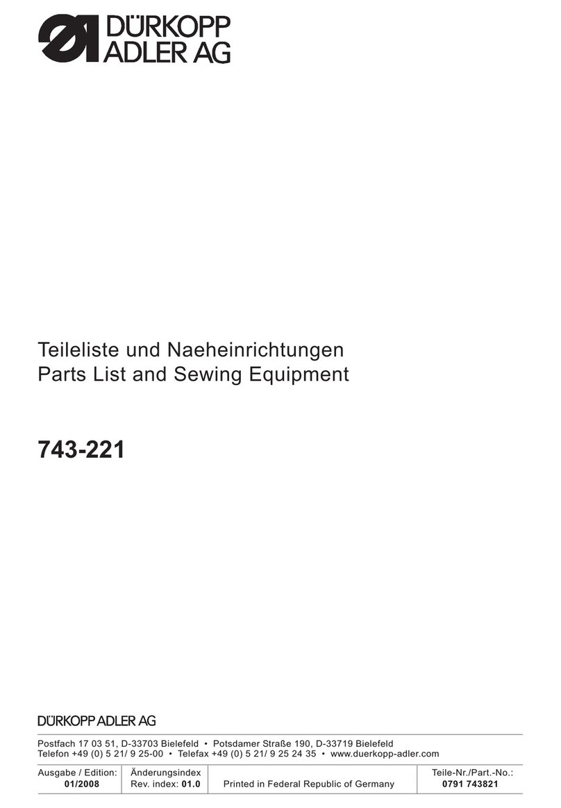 Duerkopp Adler 743-221 User manual Duerkopp Adler 743-221 User manual