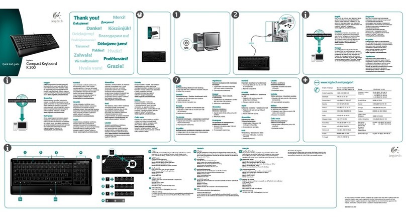 Logitech Compact Keyboard K300 quick start guide