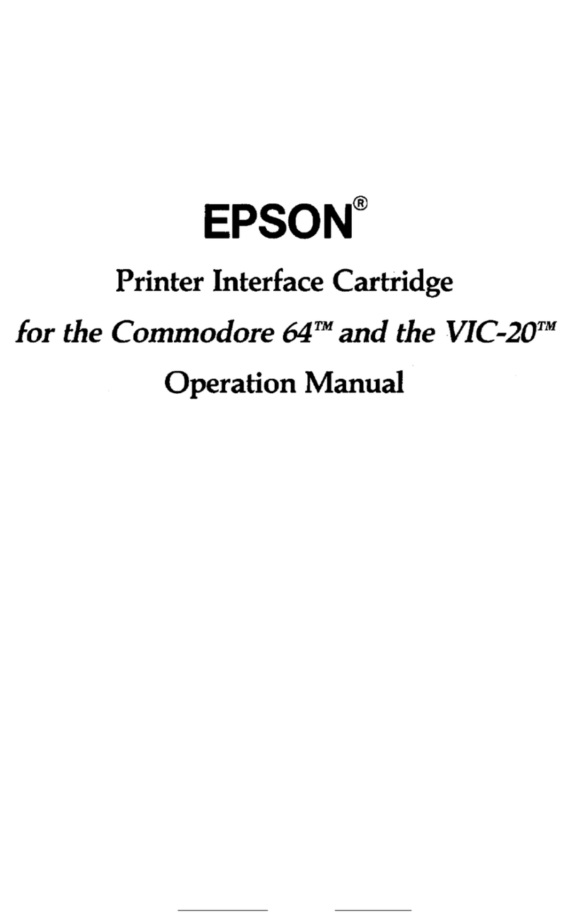 Epson Printer Interface Cartridge Operation manual