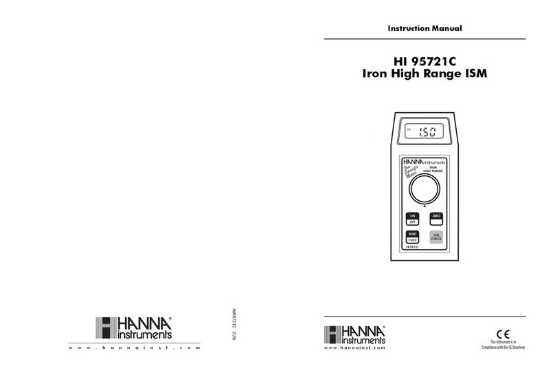 Hanna Instruments HI 95721C User manual