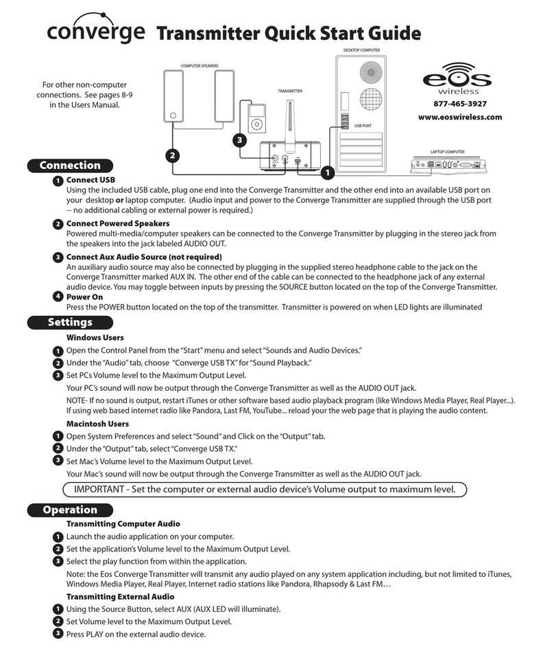 EOS Converge quick start guide