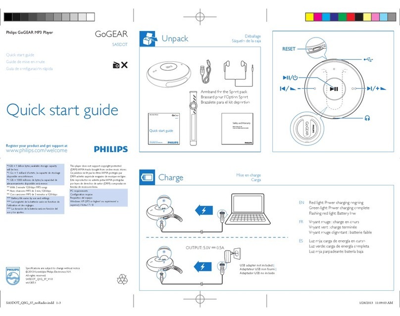 Philips SA5DOT04WN/37 User manual
