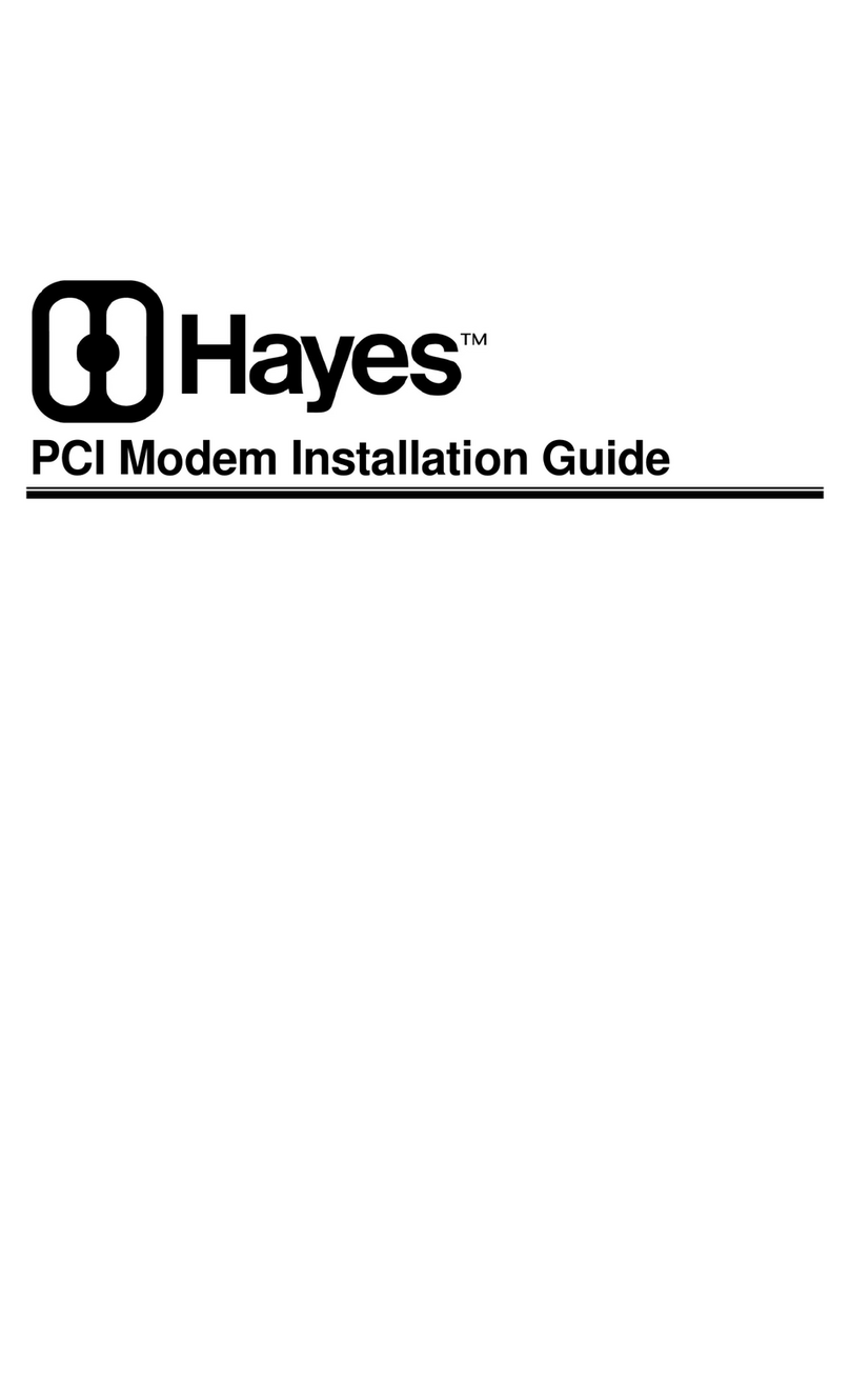 Hayes Modem User manual Hayes Modem User manual