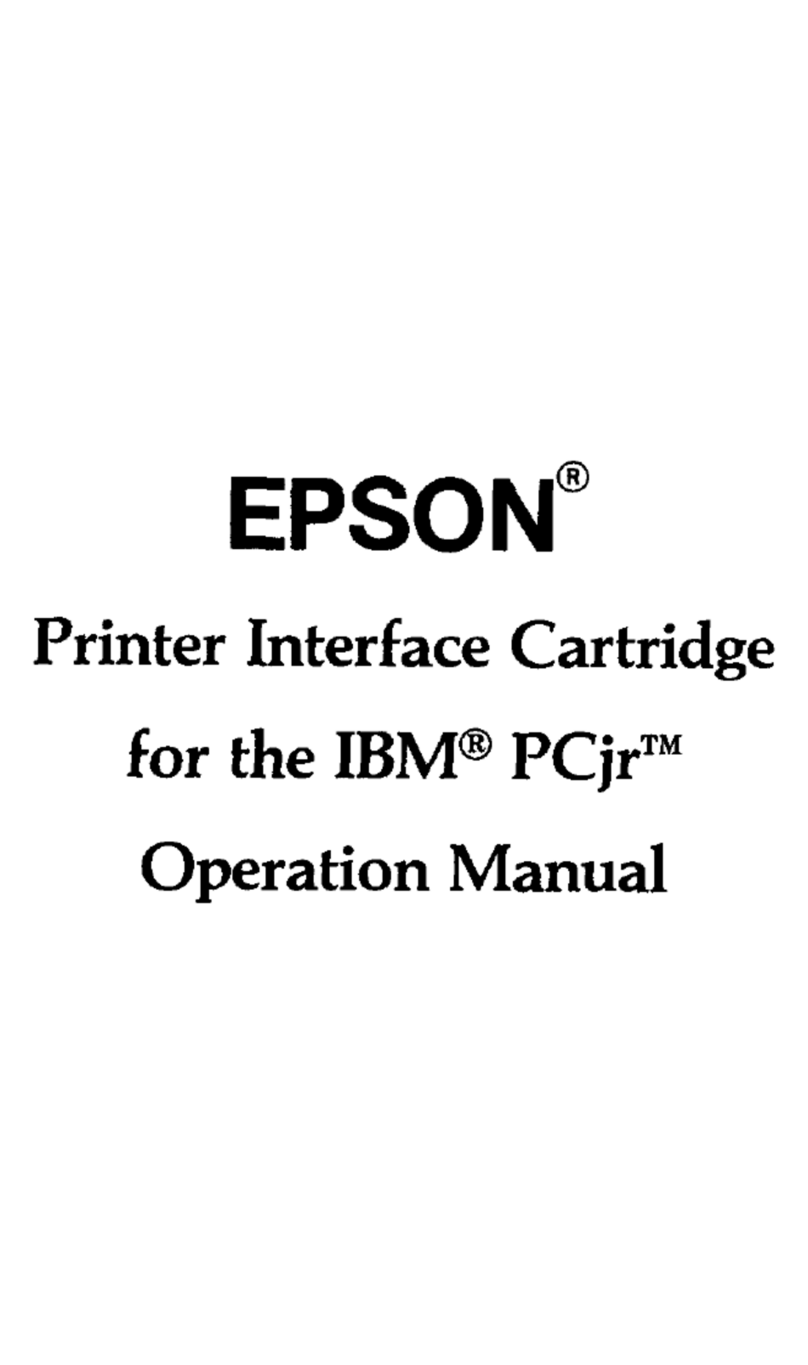 Epson Printer Interface Cartridge User manual
