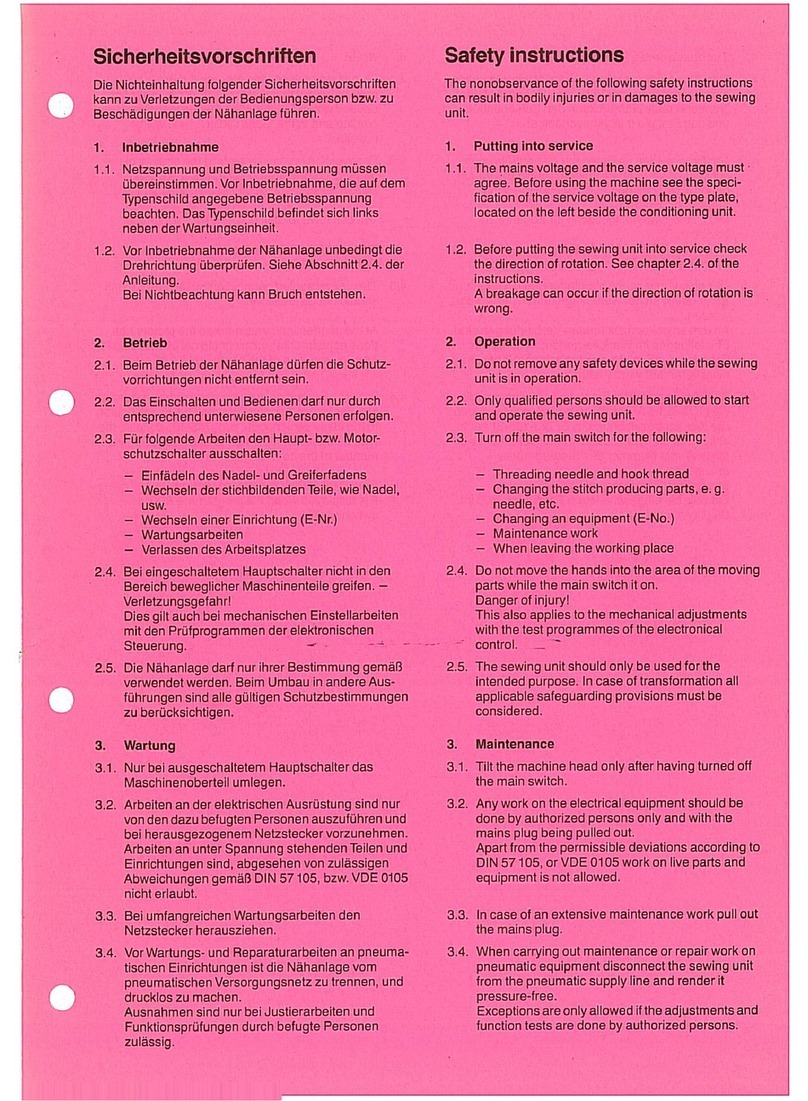 Duerkopp Adler 743-105 s Installation instructions