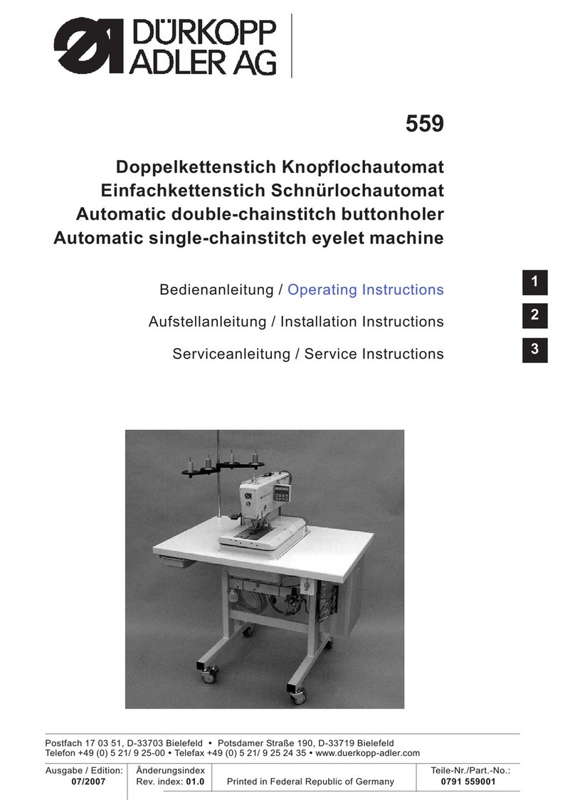 Duerkopp Adler 559 User manual