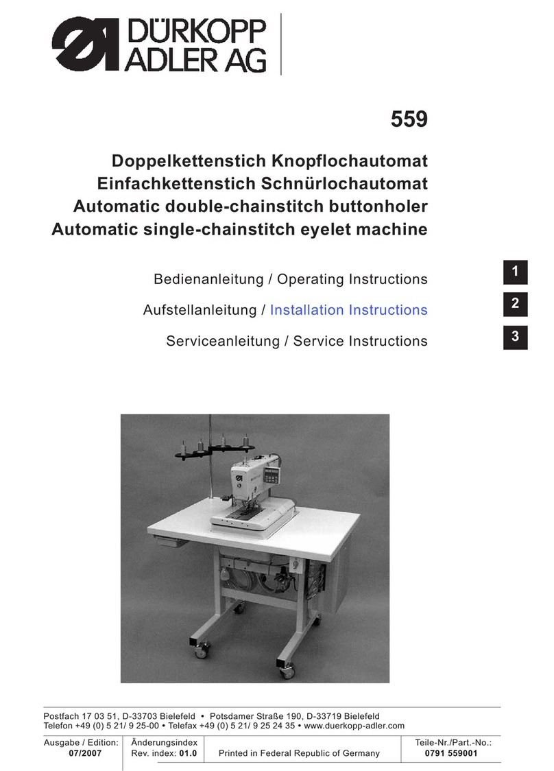 Duerkopp Adler 559 User manual