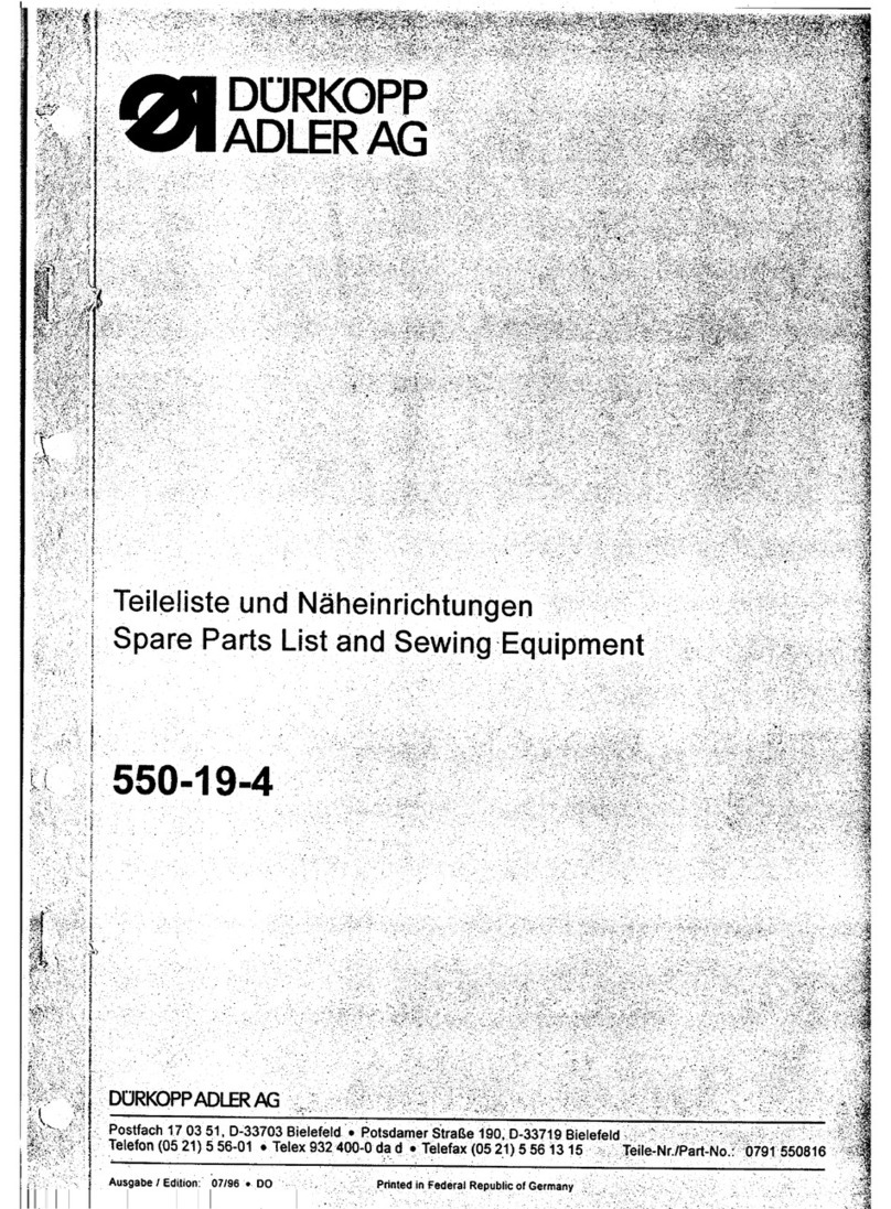 Duerkopp Adler 550-19-4 Guide