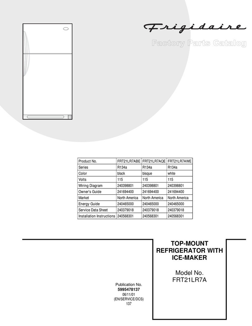 Frigidaire FRT21LR7A User manual Frigidaire FRT21LR7A User manual