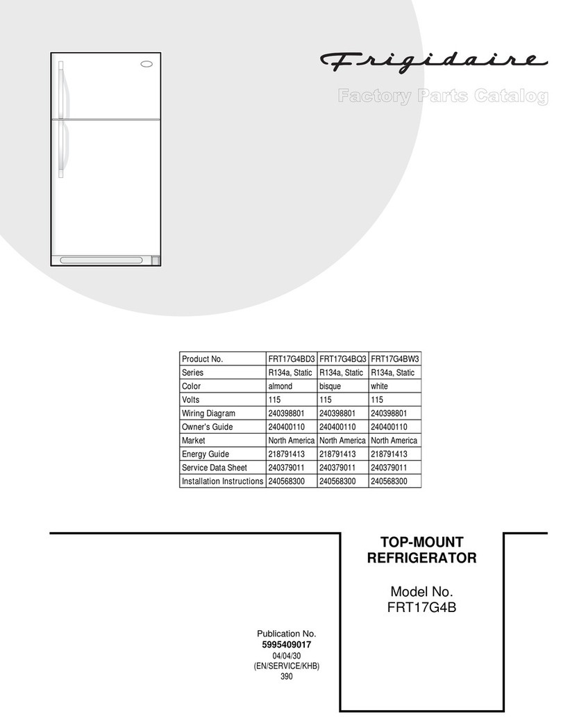 Frigidaire FRT17G4B Factory parts catalog