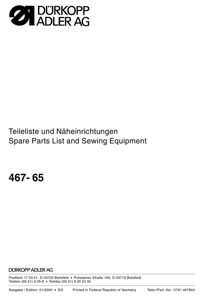Duerkopp Adler 467-65 Guide