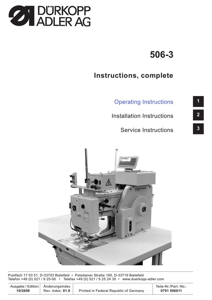 Duerkopp Adler 506-3 User manual