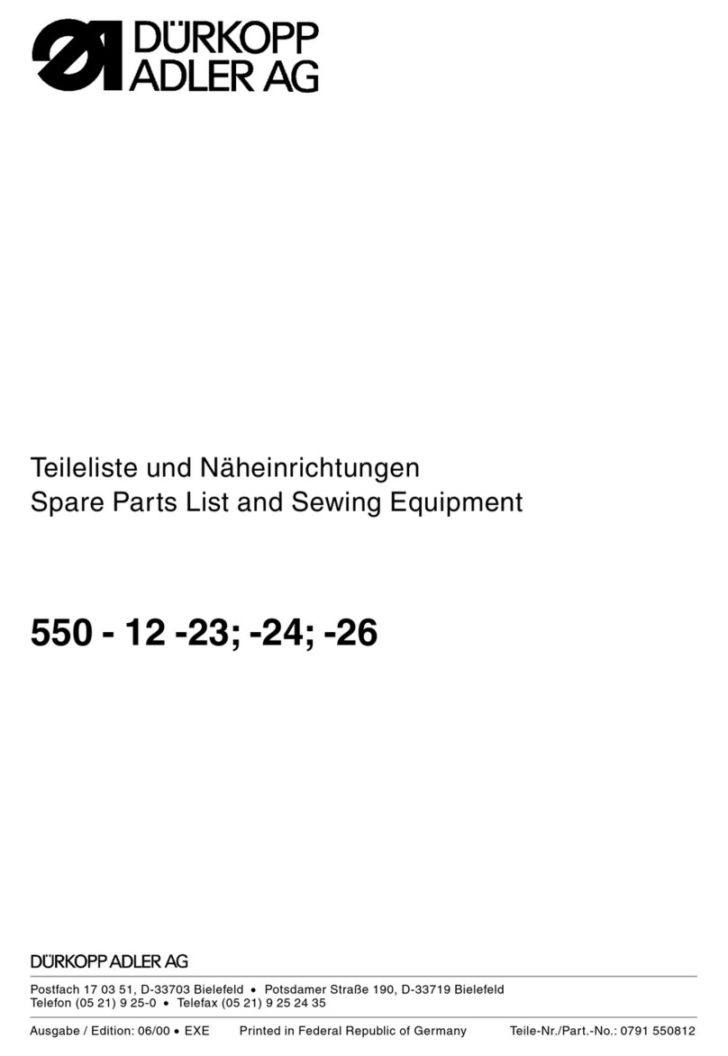 Duerkopp Adler 550-12-23 Guide