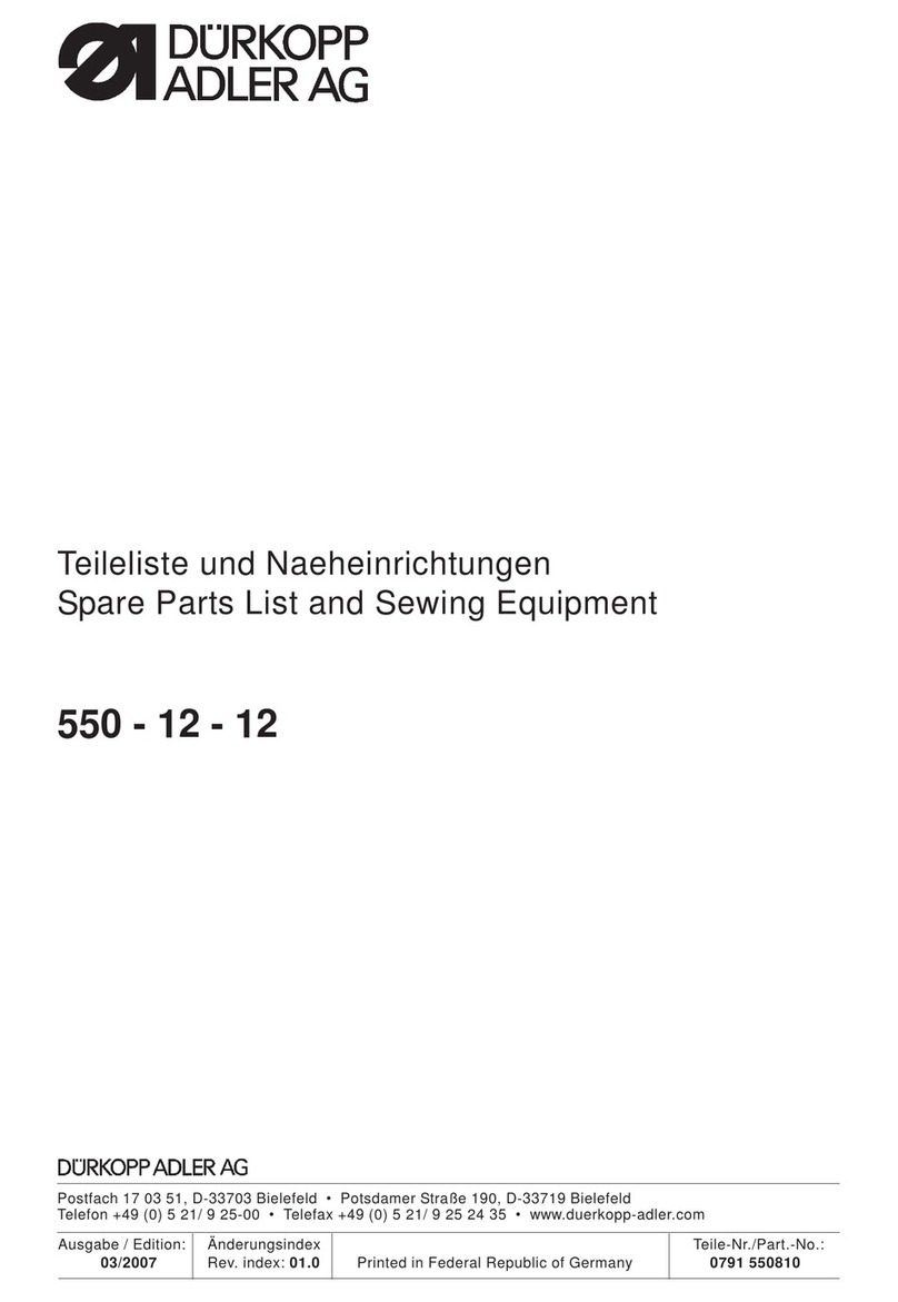 Duerkopp Adler 550-12-12 Guide