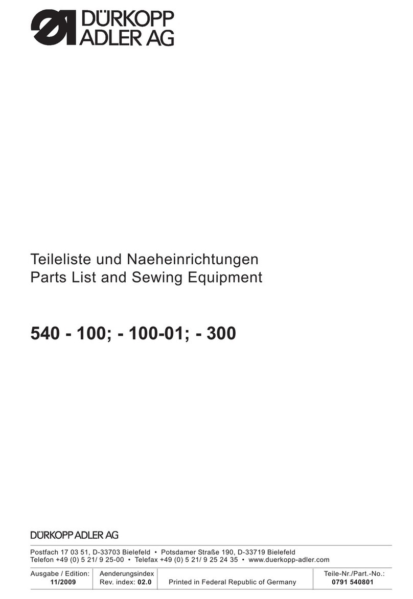 Duerkopp Adler 540-100 User manual