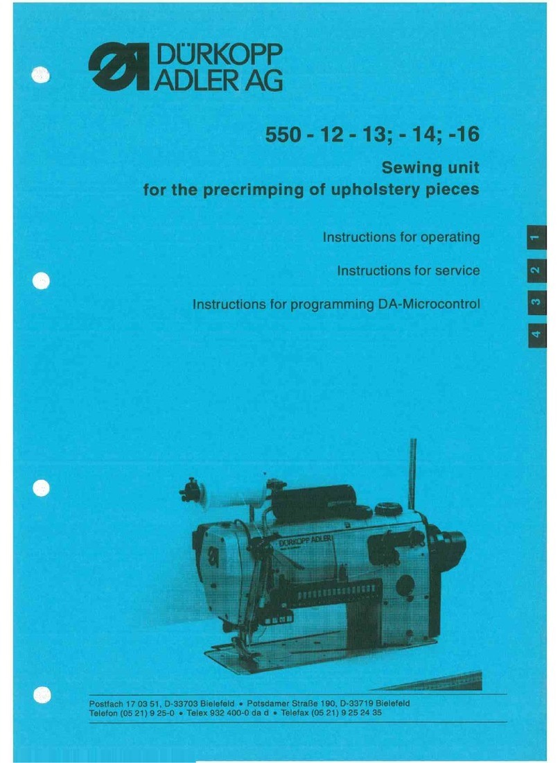 Duerkopp Adler 550-12 Parts list manual Duerkopp Adler 550-12 Parts list manual