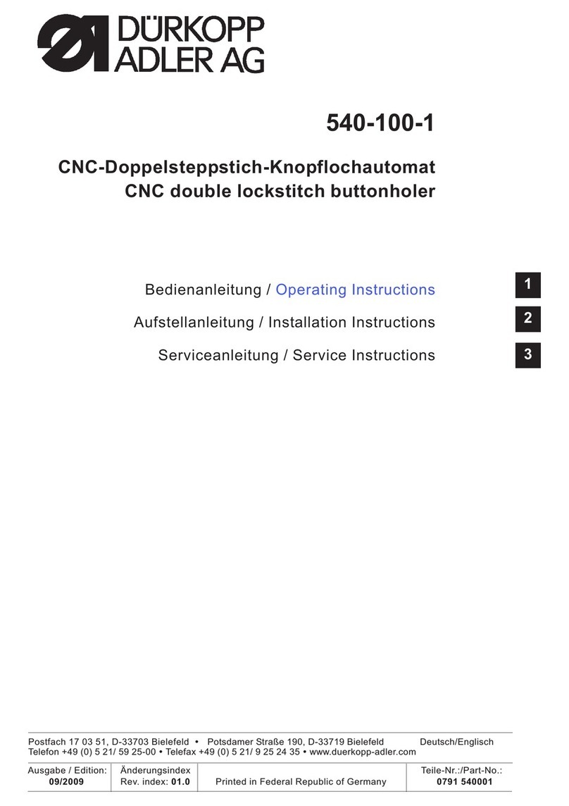 Duerkopp Adler 540-100-1 User manual
