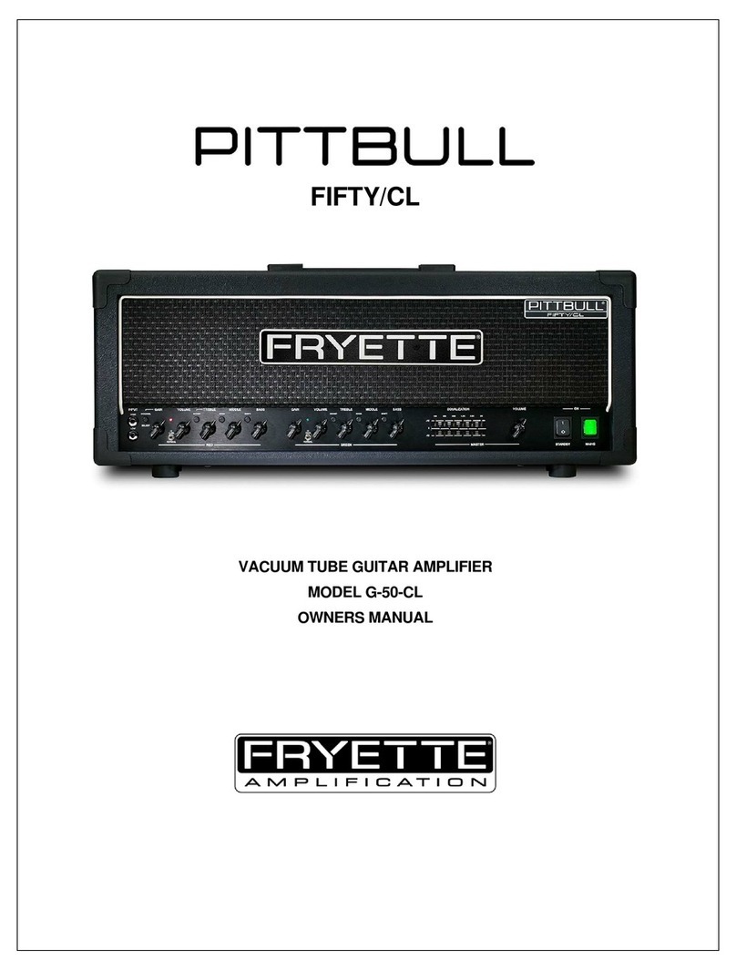 Fryette Pittbull Fifty/CL G-50-CL owner's manual