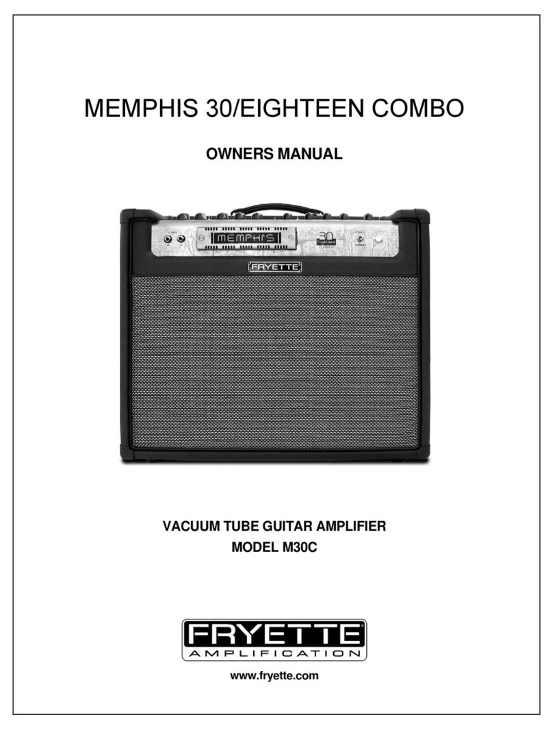 Fryette Memphis 30 M30C owner's manual
