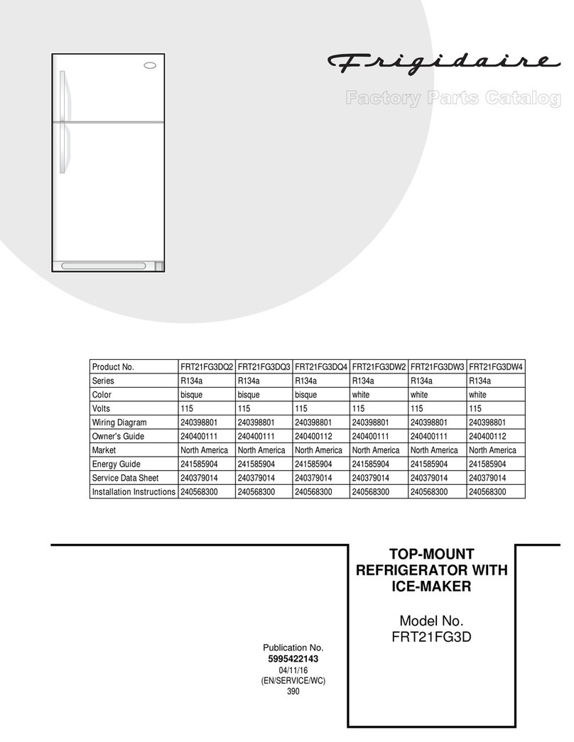 Frigidaire FRT21FG3D Factory parts catalog