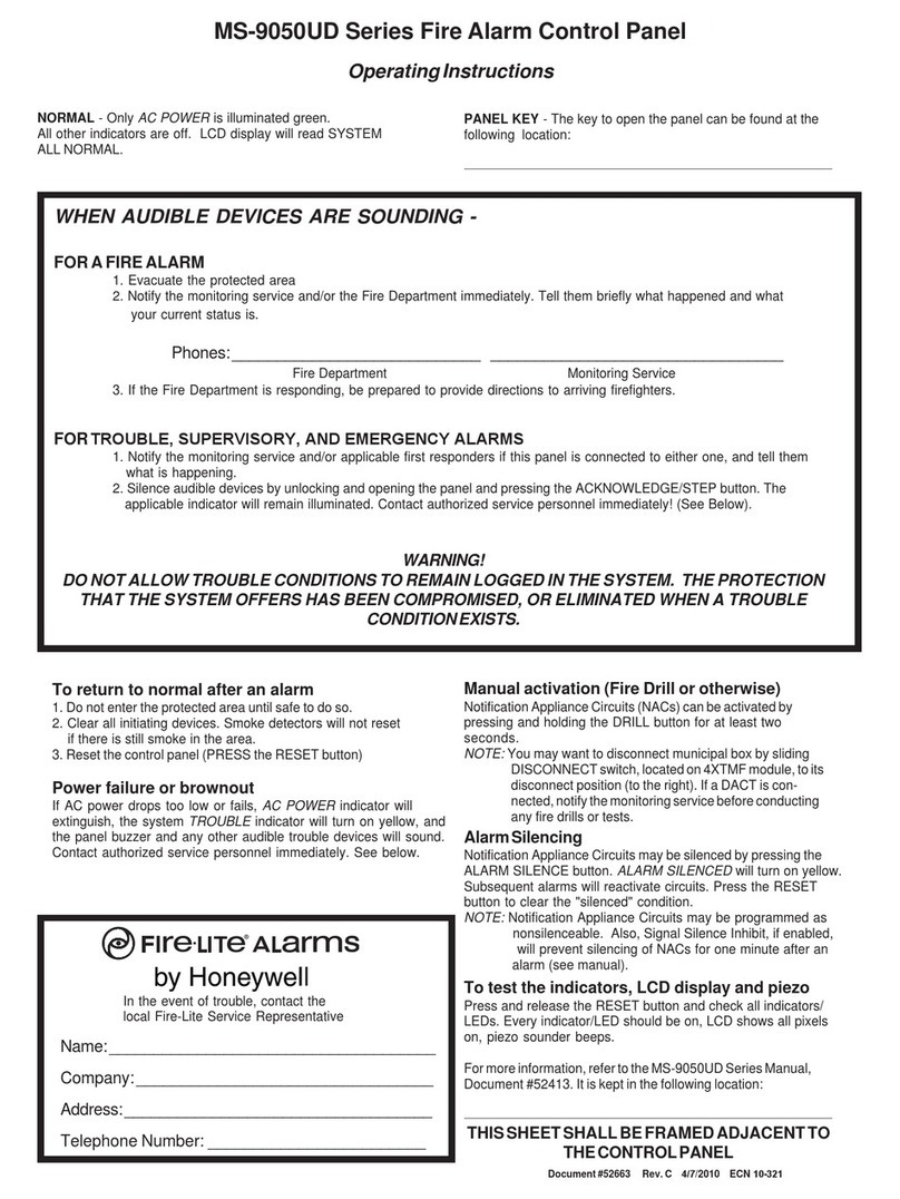 Fire-Lite MS-9050UD series operating instructions