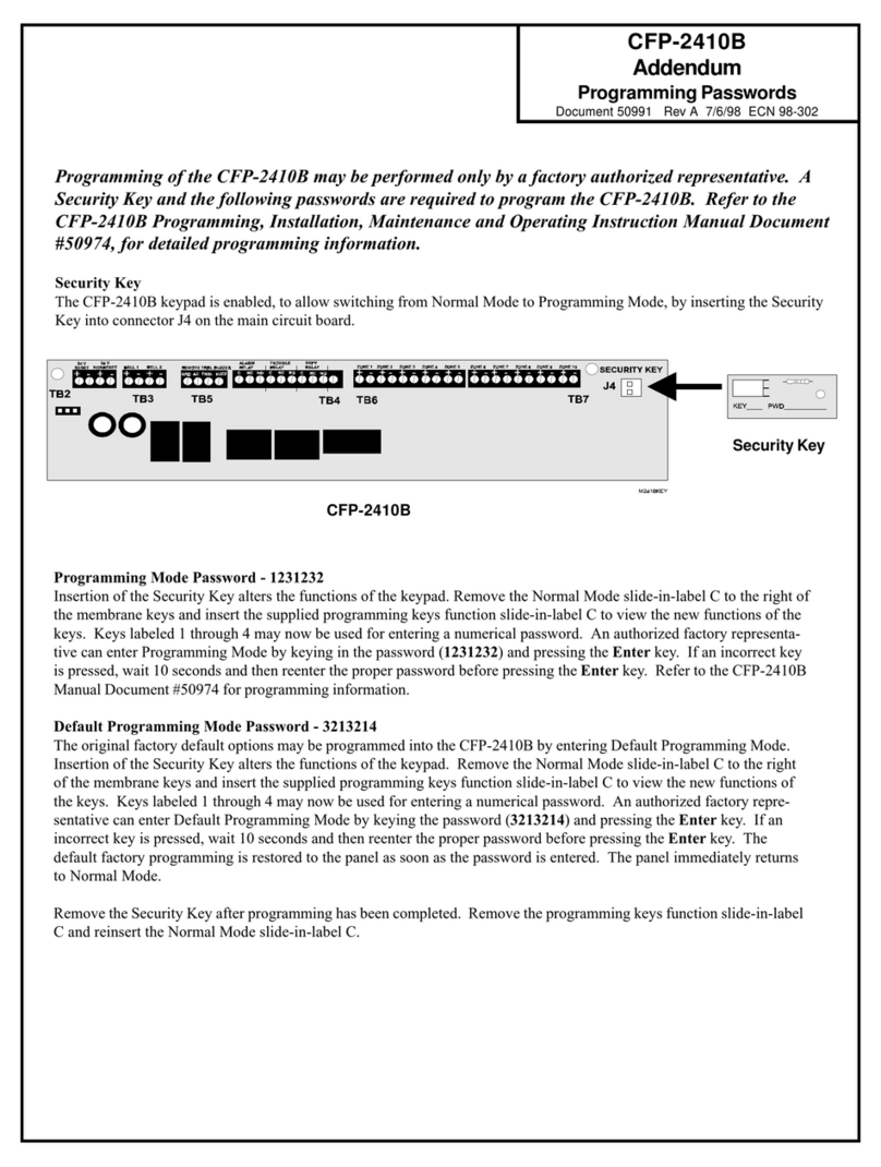 Fire-Lite CFP-2410B instruction sheet