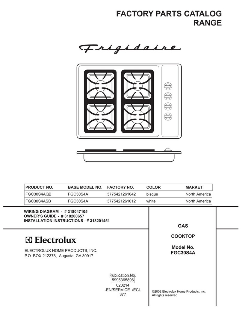 Frigidaire FGC30S4A Factory parts catalog