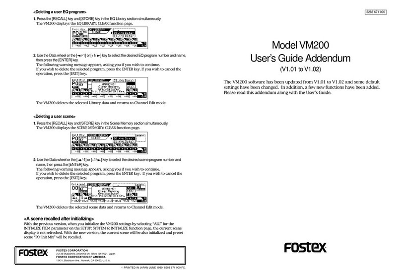 Fostex VM200 User manual