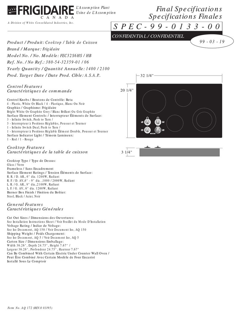 Frigidaire FEC32S6HB Specifications