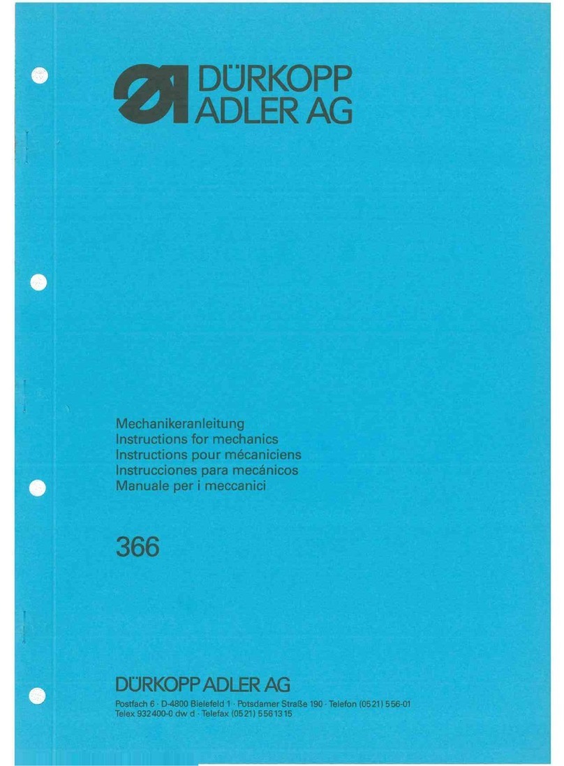 Duerkopp Adler 366 User manual Duerkopp Adler 366 User manual