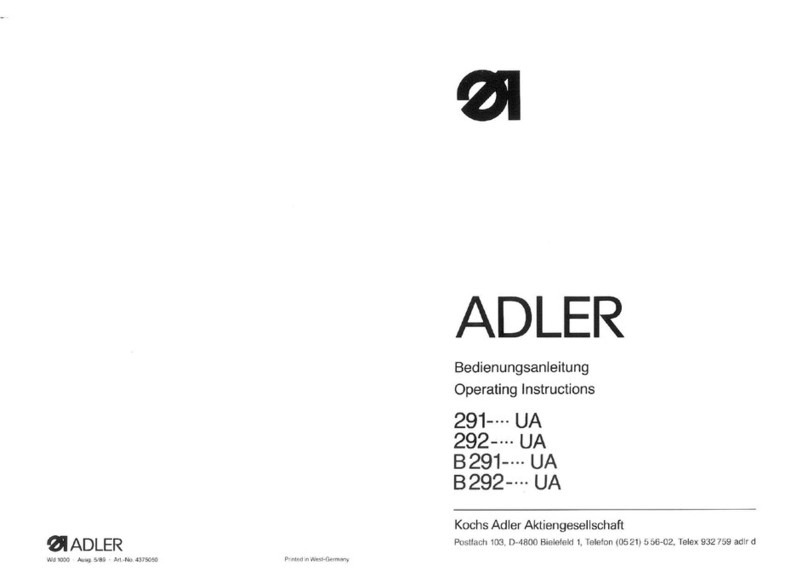 Duerkopp Adler 291 User manual