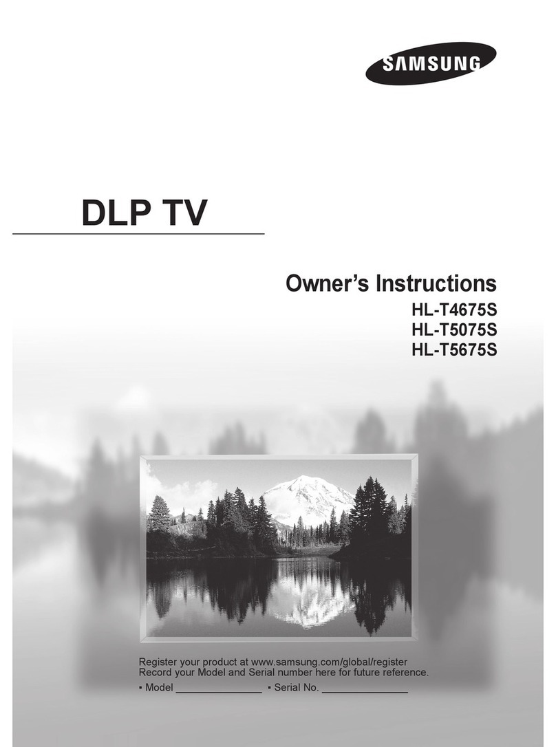 Samsung HL-T5075S - 50" Rear Projection TV User manual Samsung HL-T5075S - 50" Rear Projection TV User manual