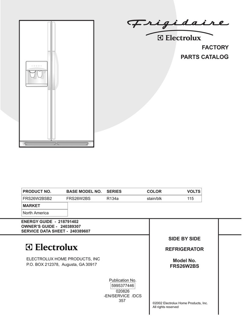Frigidaire FRS26W2BS Factory parts catalog
