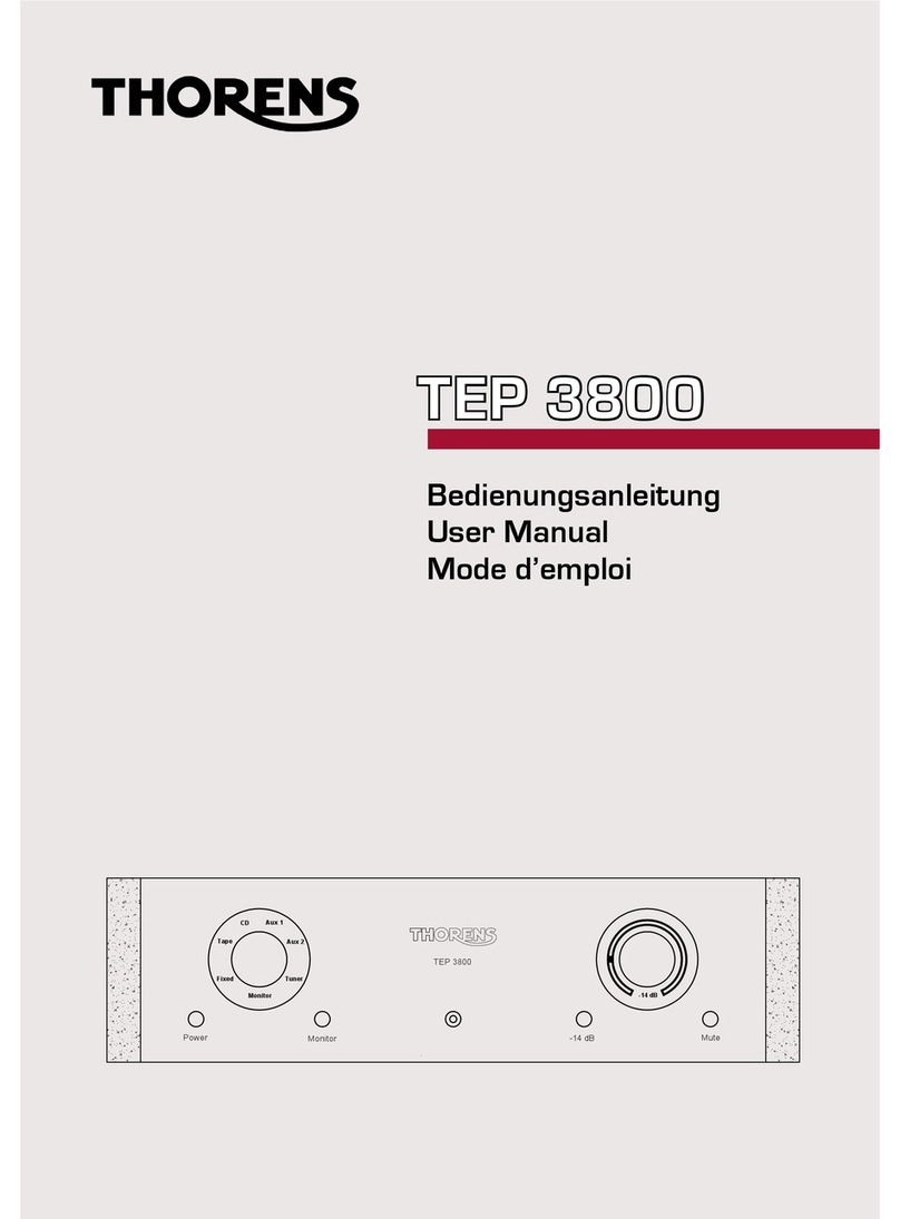 THORENS TEP 3800 user manual