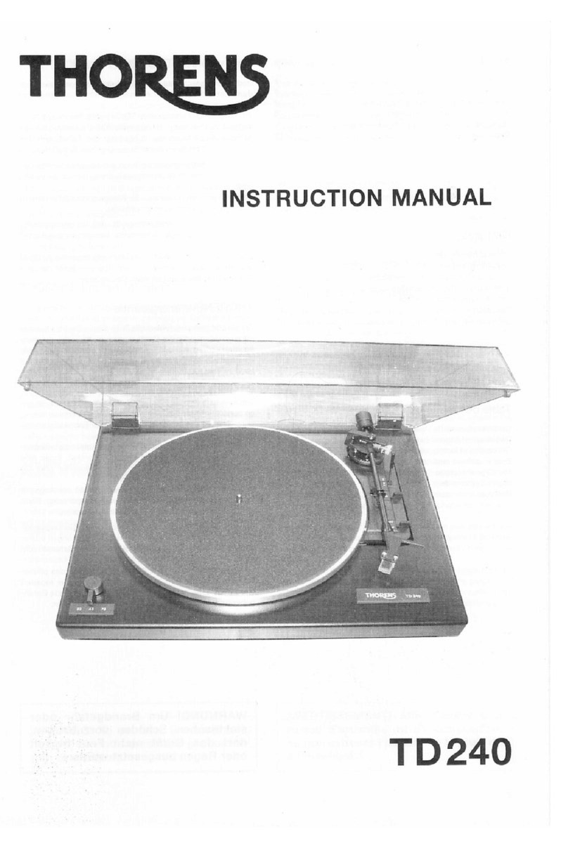 THORENS TD 240 User manual