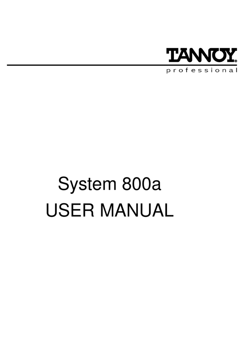 Tannoy System 800A user manual