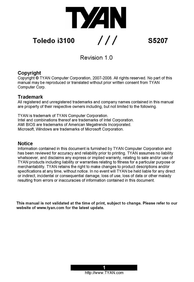 TYAN Toledo i3100 S5207 user manual