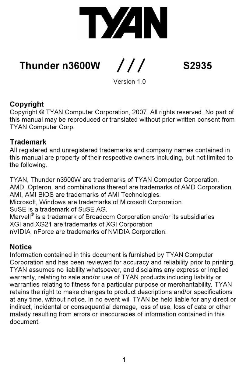 TYAN Thunder n3600W S2935 user manual