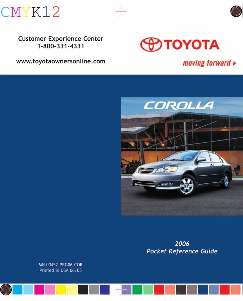 Toyota Corolla guide Pocket reference guide Toyota Corolla guide Pocket reference guide