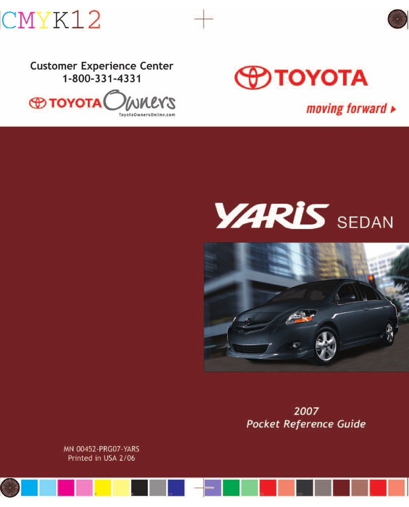 Toyota 2005 Yaris Pocket reference guide