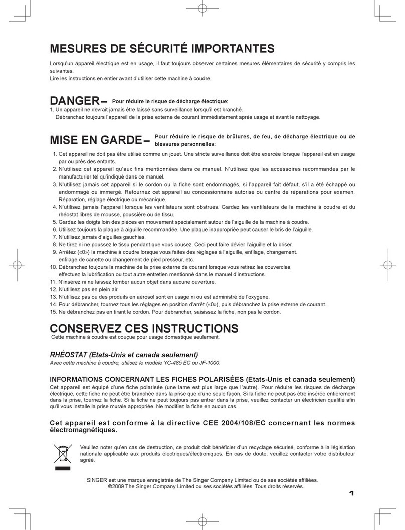 Singer Futura SES2000 instruction manual