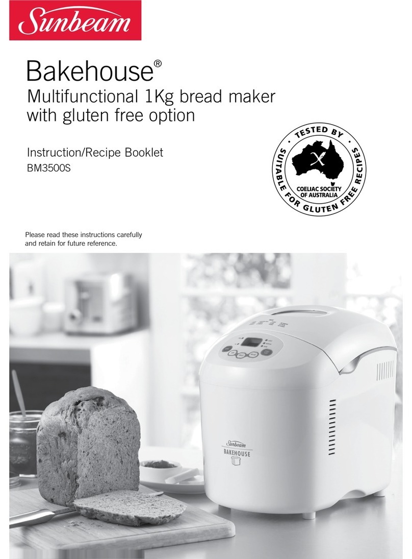 Sunbeam BM3500S Bakehouse Instruction booklet