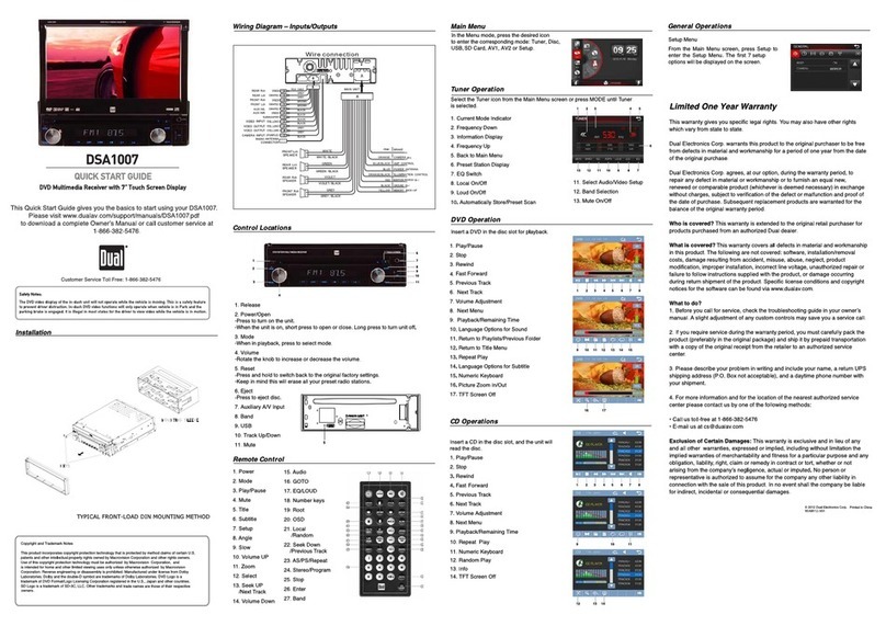 Dual DSA1007 User manual