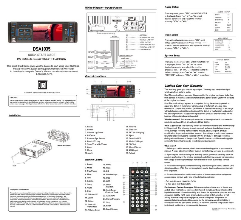 Dual DSA1035 User manual