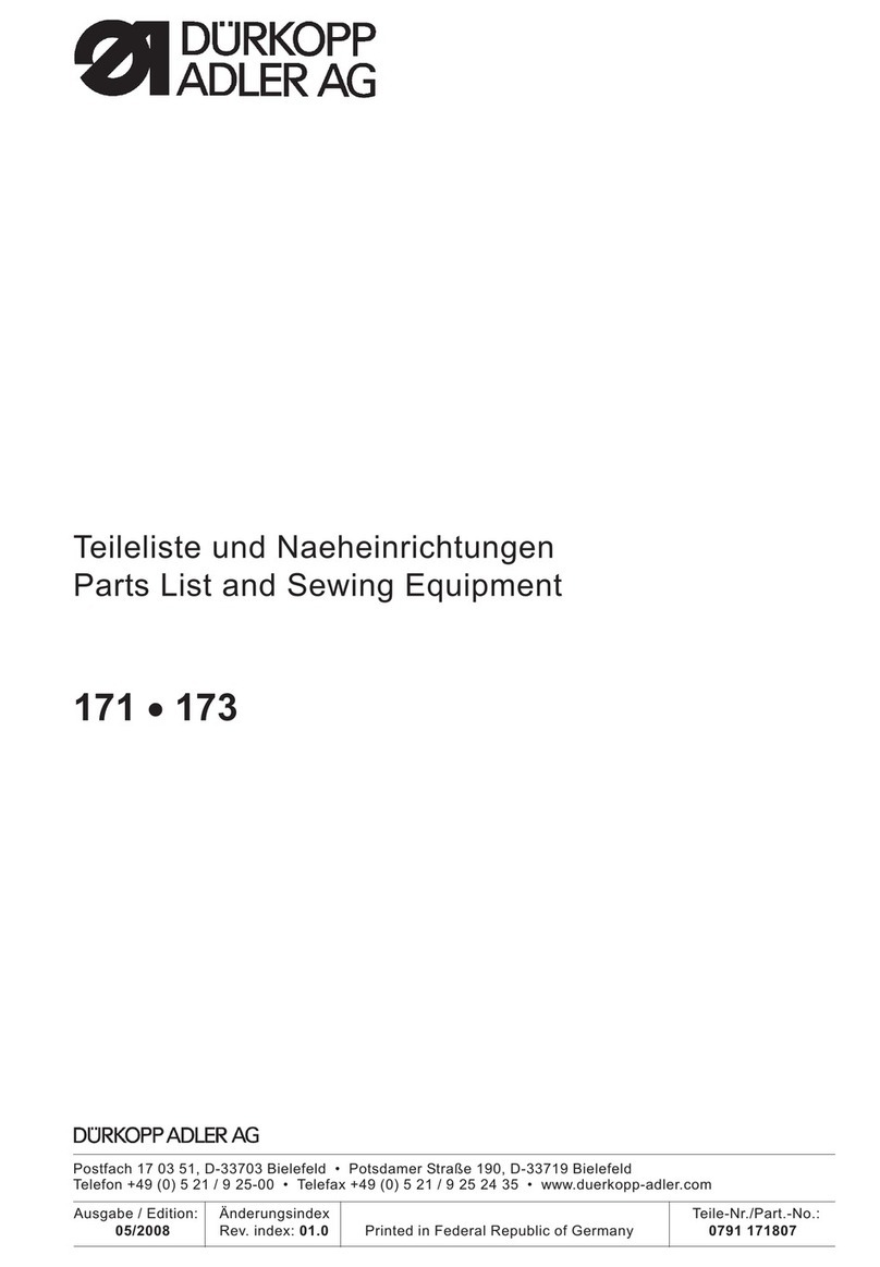 Duerkopp Adler 171 User manual
