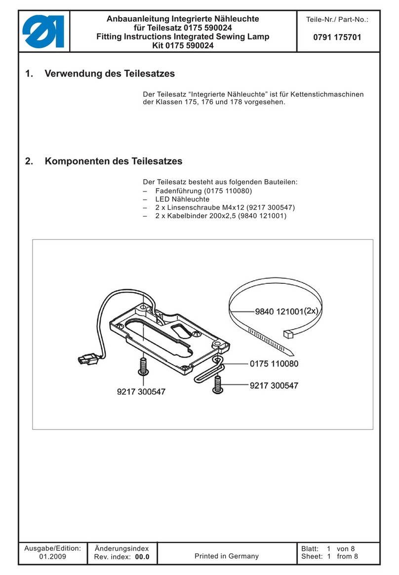 Duerkopp Adler 175 User manual