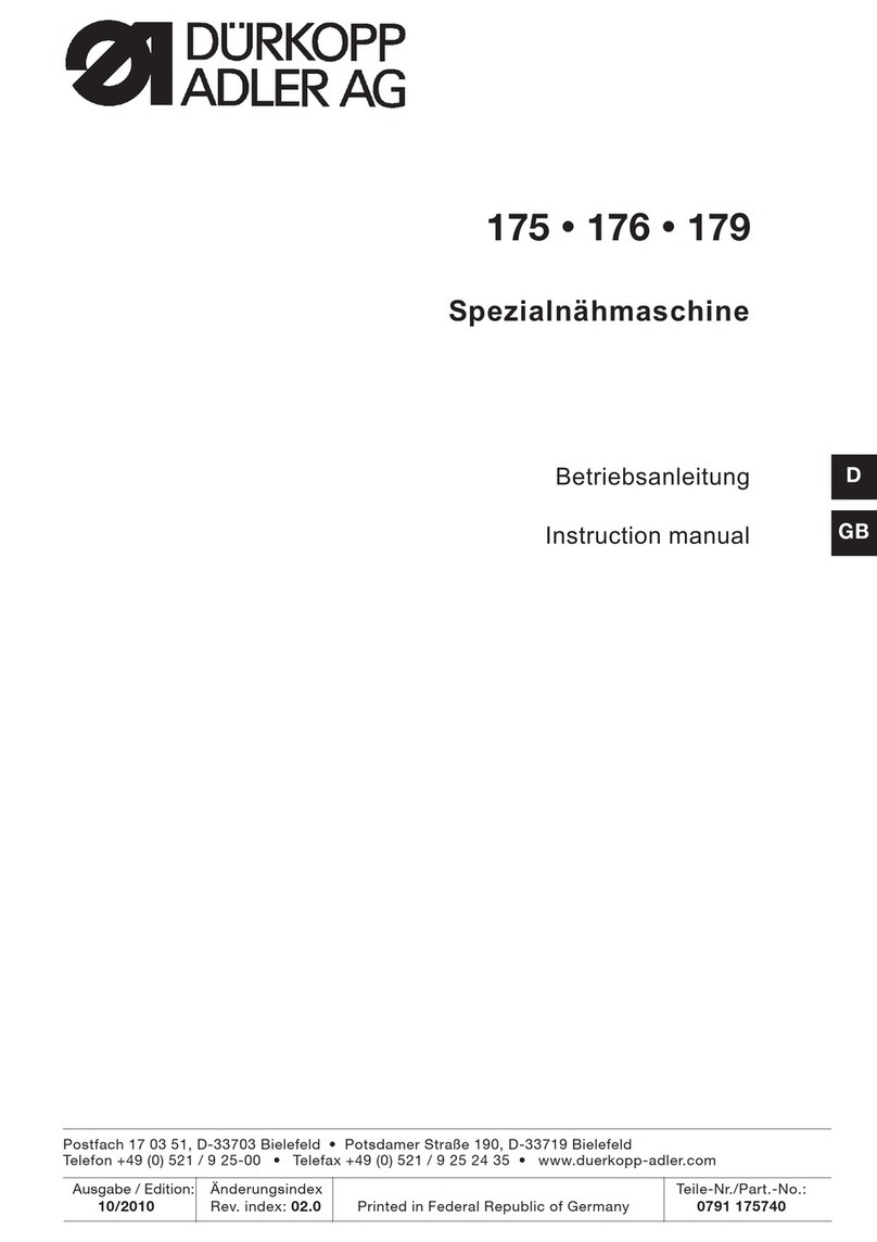 Duerkopp Adler 175 User manual
