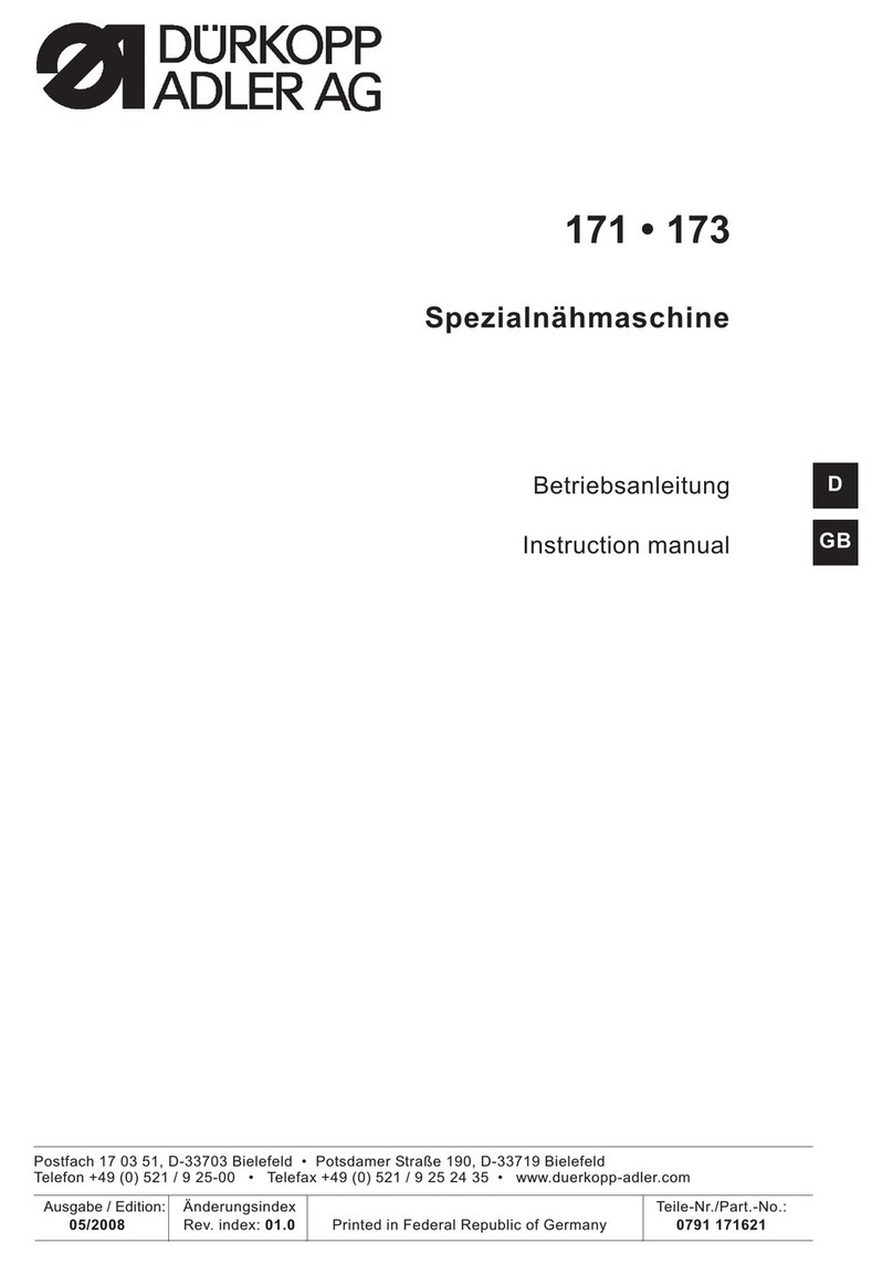 Duerkopp Adler 171 User manual Duerkopp Adler 171 User manual