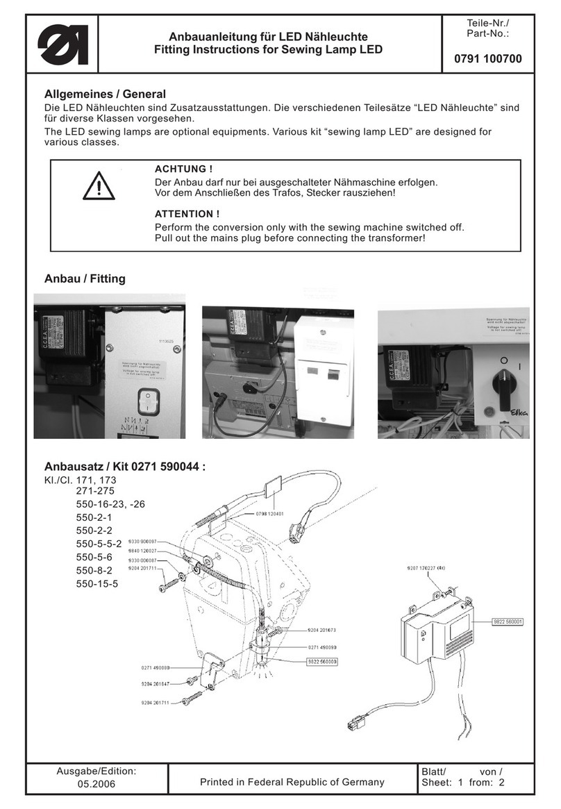 Duerkopp Adler 171 User manual